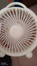 电风扇家用电扇桌面电风扇轻音便携迷你USB直插卧室宿舍学生办公室 奶白色（直插款）常规款 实拍图