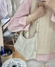CHARLES&KEITH褶皱油蜡皮手提单肩腋下包女生日礼物CK2-40271360 Cream奶白色 M 实拍图
