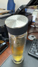 膳魔师（THERMOS）双层玻璃杯400ml高硼硅水杯子茶水分离茶杯带茶漏TCGA-400-D-BK 实拍图