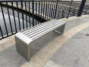 莱菀妲不锈钢公园椅户外长椅庭院长条凳子户外露天商场球场公交站台座椅 202全不锈钢【无靠背】100*40*45 实拍图