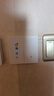 国际电工无线遥控开关220v控制器86型智能双控免布线家用电灯远程随意贴 二开白套装 实拍图
