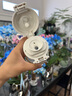 恩尔美（nRMEi）玻璃杯女士高颜值大容量孕产妇躺着喝水吸管杯夏耐高温泡茶水杯子 暖杏白 [双饮/杯套/重力球]650ml 实拍图