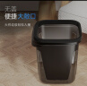 五月花压圈垃圾桶无盖直投15L&17L方形高级黑客厅厨房卫生间 2只装 实拍图