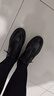 卡帝乐鳄鱼（CARTELO）英伦男士正装皮鞋透气经典商务男鞋手抓纹低帮皮鞋男9903黑色42 实拍图