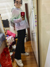 SIINSIIN微喇裤女春夏2025新款高腰垂感显瘦瑜伽裤黑色休闲百搭鲨鱼喇叭裤 实拍图