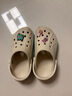crocs卡骆驰洞洞鞋贝雅卡骆班轻便耐磨一脚蹬休闲鞋|205089 冬日白/彩色-1LI 36 /37(220mm) 实拍图