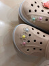 crocs卡骆驰洞洞鞋贝雅卡骆班轻便耐磨一脚蹬休闲鞋|205089 冬日白/彩色-1LI 39 (240mm) 实拍图