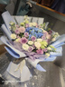 艾斯维娜父亲节鲜花速递向日葵混搭花束生日礼物全国同城配送 蓝绣球玫瑰欧式经典花束 实拍图