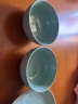 苏氏陶瓷 SUSHI CERAMICS 青瓷釉陶瓷盘花开富贵汤盘子4件套装餐具 实拍图