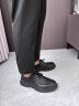 骆驼牌皮鞋男士牛皮商务休闲鞋软底舒适德比鞋男 W932211710 黑色 39 实拍图