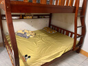 皓娜实木上下铺双层床两层高低床子母床双人床小户型简约儿童床上下床 爬梯款 上下床+床垫+书架(咖色) 上铺宽1.4米下铺宽1.6米 实拍图