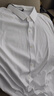 皮尔卡丹（pierre cardin）桑蚕丝短袖衬衫男商务休闲纯色垂感免烫男士真丝无痕衬衣 白色 2XL 180【155-170斤】 实拍图