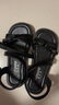 富罗迷女童凉鞋夏季新款软底透气露趾罗马鞋小女孩公主鞋 黑色  35  实拍图