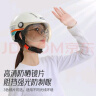YEMA 3C认证359S电动摩托车头盔男女夏季防晒半盔四季通用安全帽新国标 卡其花+长茶 实拍图