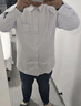 BLUE LITTLE WHITE长袖衬衫男棉商务白衬衫修身男士正装工装免烫大码职业装抗皱衬衣 纯白色【快速到货 45 （185斤-200斤） 实拍图