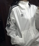 adidas情侣款复古风梭织立领夹克外套男女阿迪达斯官方三叶草 亮白 XS 实拍图