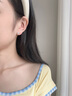 礼意久久镶施华洛世奇水晶四叶草纯银耳钉生日礼物女生结婚纪念日送老婆 实拍图