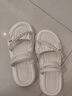 百丽踏踩屎感大码凉鞋女41一43夏季外穿孕妇防滑凉拖鞋一体两穿2025新款 米白 36 (230mm) 实拍图