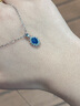 廷亮0.6克拉斯里兰卡天然蓝宝石吊坠女18k金镶嵌钻石七夕 现货单吊坠 实拍图