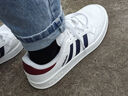 adidas BREAKNET休闲网球文化板鞋小白鞋男子阿迪达斯官方轻运动 白色/藏青蓝/酒红色   42 实拍图