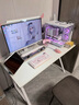 汤能优品电脑桌台式家用电竞游戏桌简约卧室书桌办公学习桌学生写字小桌子 暖白120*60-单桌【二代加粗腿】# 实拍图