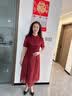俞兆林（YUZHAOLIN）中高考旗开得胜旗袍妈妈夏装连衣裙2026新款喜婆婆婚宴装礼服裙子 FlvX8561566 红色 2XL （建 议105-120斤） 实拍图