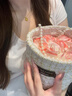 倾爱黄金项链女足金999爱心套链浪漫心形锁骨链送女友生日礼物 心中有你足金吊坠 配925链 实拍图
