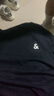 杰克·琼斯（JACK&JONES）25年男装T恤男夏季T恤舒适男士短袖凉感多色上衣纯色水洗不易走形 E38藏蓝色 M 实拍图