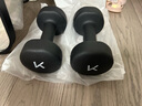 Keep彩色浸塑哑铃 男士女士家用家庭健身肌肉塑形墨灰色 5kg*2 实拍图