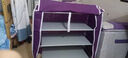 宿舍鞋架子家用门口防尘出租屋室内收纳学生寝室简易布艺组装鞋柜 单排4层-紫色 【防锈圆管/防水淋模无纺布】 实拍图