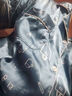 南极人冰丝男士睡衣男夏季短袖长裤仿真丝开衫翻领宽松家居服淡蓝3XL 实拍图