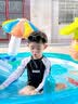 G.duck小黄鸭儿童泳衣男童分体游泳衣宝宝海边沙滩洋气防晒速干泳中小童 黑白字母star 100 建议2~3岁【 90-100cm】cm 实拍图