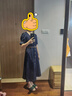 Navigare意大利小帆船短袖连衣裙女士夏季百搭A字裙时尚显瘦复古牛仔长裙 海军蓝 M 码 实拍图