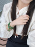 妗绮新疆和田玉碧玉手串女士款菠菜绿108颗多圈玉石手链新款精致 生肖羊/猴(大日如来) 实拍图