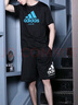 阿迪达斯 （adidas）短袖男春夏跑步休闲运动服圆领健身速干T恤 黑蓝JUDO M  实拍图