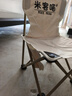 米客喵户外折叠椅露营椅子小马扎折叠凳子美术写生椅便携式超轻钓鱼板凳 白色【中号】-配收纳袋 实拍图