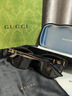 古驰方框显瘦古驰墨镜女开车防晒太阳镜男奢侈品眼镜 GG0637SK-001黑色 实拍图
