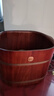 初心家用恒温足浴桶大桶过小腿养生木桶加厚高桶健康礼物泡脚桶 25cm方形口-大叶花梨木 实拍图