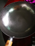 臻三环章丘铁锅炒锅手工锻打铁锅无涂层不易粘锅炒菜锅厨房好物一环轻音 古法原色（适合4-5人） 34cm 实拍图