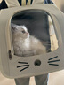 猫包外出便携包双肩背包大号宠物猫咪包次日达太空舱狗狗航空箱 米白色【透气不闷+侧边收纳】 15斤内猫狗通用 可单肩/可双肩/可手提 实拍图