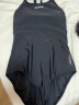 洲克（ZOKE）ZOKE泳衣女连体三角修身遮肚温泉女士游泳衣119601105 黑色 XL 实拍图