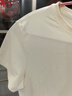 鸿星尔克短袖男夏季新款冰感速干衣跑步健身休闲百搭t恤衫运动上衣T恤男士 DS奶酪白-防晒-女子 M 实拍图