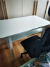 雅美乐书房桌子电脑桌双层收纳 简易书桌学习桌居家办公写字桌白色1米 实拍图