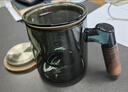 苏泊尔（SUPOR）玻璃茶水杯茶水分离泡茶杯加厚耐热办公室茶道杯茶具喝茶把手杯子 【316不锈钢内盖】圆口款470ml 实拍图