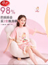 浪莎（LangSha）儿童睡衣女童夏季薄款纯棉中大童少女家居服短袖套装 粉色 160 实拍图