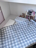 无印良品一次性床笠三件套被罩枕套火车卧铺酒店床上用品隔脏-卡其格子 实拍图