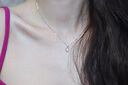 赫莲娜轻奢鲁伯特之泪项链女高级首饰老婆生日礼物奢侈月光石吊坠玫瑰金 HR鲁伯特【白金色+礼盒】七仓发 实拍图