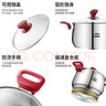 爱仕达（ASD）汤锅 316L食品级加厚不锈钢蒸煮锅 复底奶锅22CM燃气电磁炉通用B5 实拍图