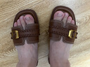 天美意拖鞋女凉鞋度假优雅百搭气质法式女一字拖新款KT075BT5 经典款-棕色（牛皮鞋面） 35 实拍图