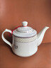 雾枫纯白陶瓷骨质瓷大号高温泡茶壶过滤冷水壶咖啡壶家用茶壶茶具瓷器 13号(金边茶壶)1600ML 实拍图